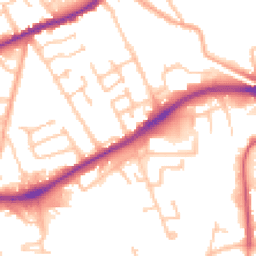 Daytime road noise heatmap for WV10 0AW