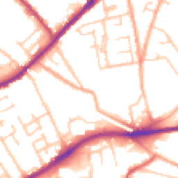 Daytime road noise heatmap for WV10 0BS