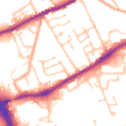 Daytime road noise heatmap for WV10 0EG