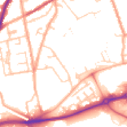 Daytime road noise heatmap for WV10 0QW