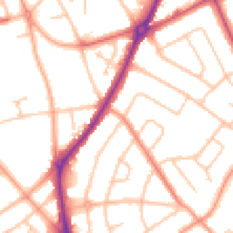Daytime road noise heatmap for WV10 0SG