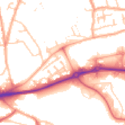 Daytime road noise heatmap for WV10 0TW