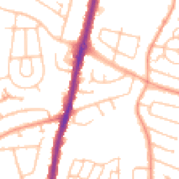 Daytime road noise heatmap for WV10 6AZ