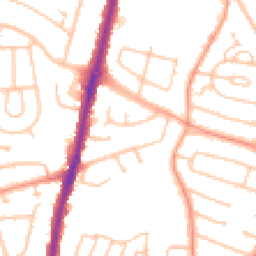 Daytime road noise heatmap for WV10 6BT