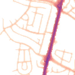 Daytime road noise heatmap for WV10 6ED