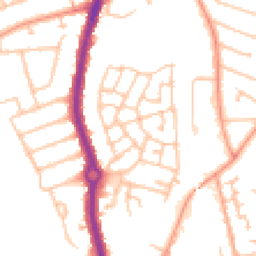 Daytime road noise heatmap for WV10 6EG