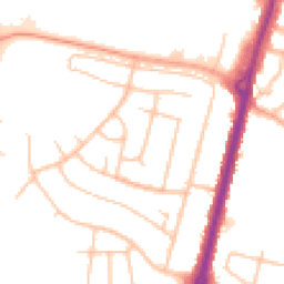Daytime road noise heatmap for WV10 6QX