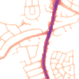 Daytime road noise heatmap for WV10 6TF