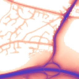 Daytime road noise heatmap for WV10 7AZ