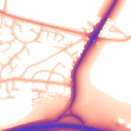 Daytime road noise heatmap for WV10 7BE