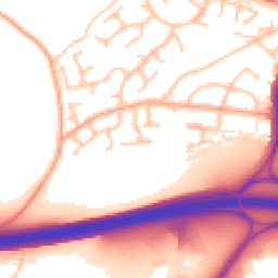 Daytime road noise heatmap for WV10 7BG