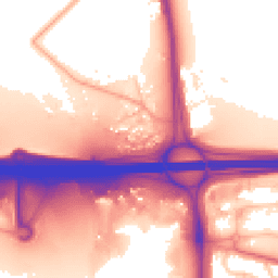 Daytime road noise heatmap for WV10 7EZ