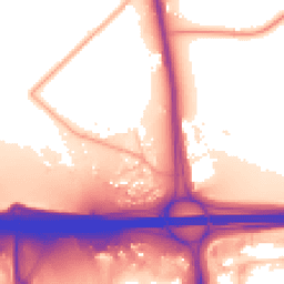 Daytime road noise heatmap for WV10 7HH