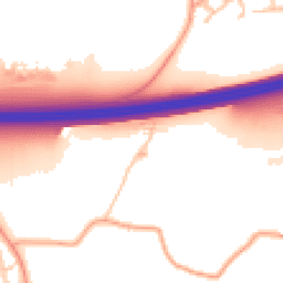 Daytime road noise heatmap for WV10 7HY