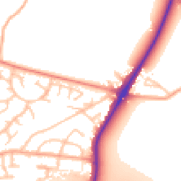 Daytime road noise heatmap for WV10 7NN