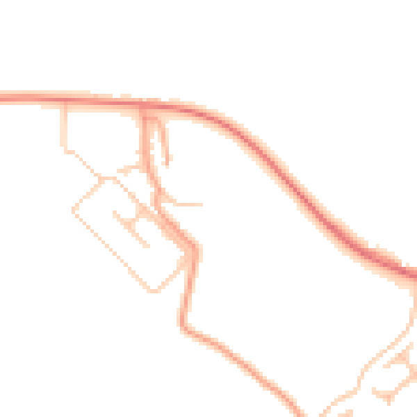 Daytime road noise heatmap for WV10 7NQ