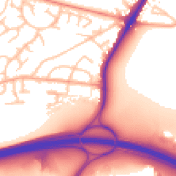 Daytime road noise heatmap for WV10 7QB