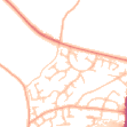 Daytime road noise heatmap for WV10 7TS