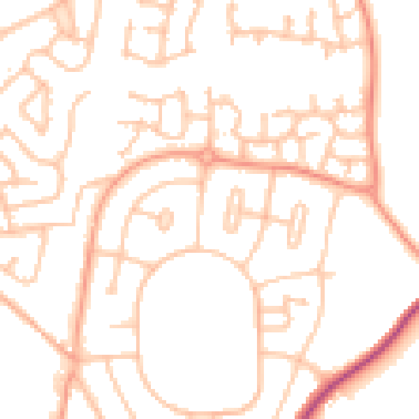 Daytime road noise heatmap for WV10 8AA