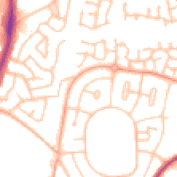 Daytime road noise heatmap for WV10 8AB