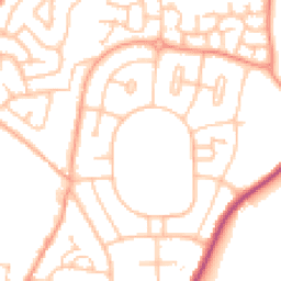 Daytime road noise heatmap for WV10 8AN