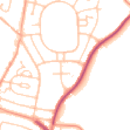 Daytime road noise heatmap for WV10 8EB