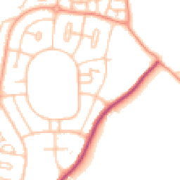 Daytime road noise heatmap for WV10 8EQ