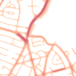 Daytime road noise heatmap for WV10 8JN