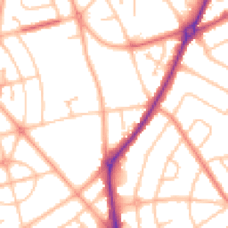 Daytime road noise heatmap for WV10 8RH