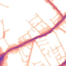 Daytime road noise heatmap for WV10 9BB