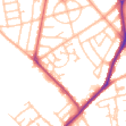 Daytime road noise heatmap for WV10 9YA