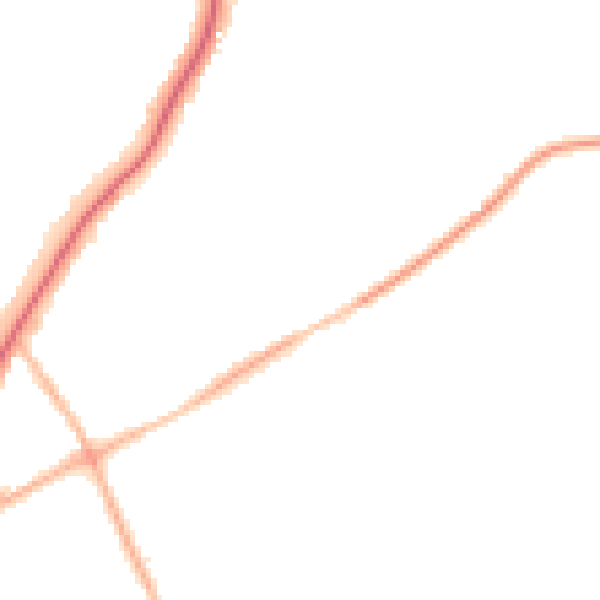 Night-time road noise heatmap for WV11 1AD