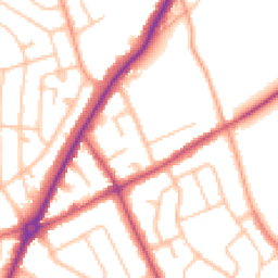 Daytime road noise heatmap for WV11 1AJ