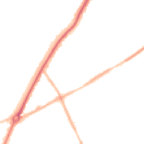 Night-time road noise heatmap for WV11 1AJ