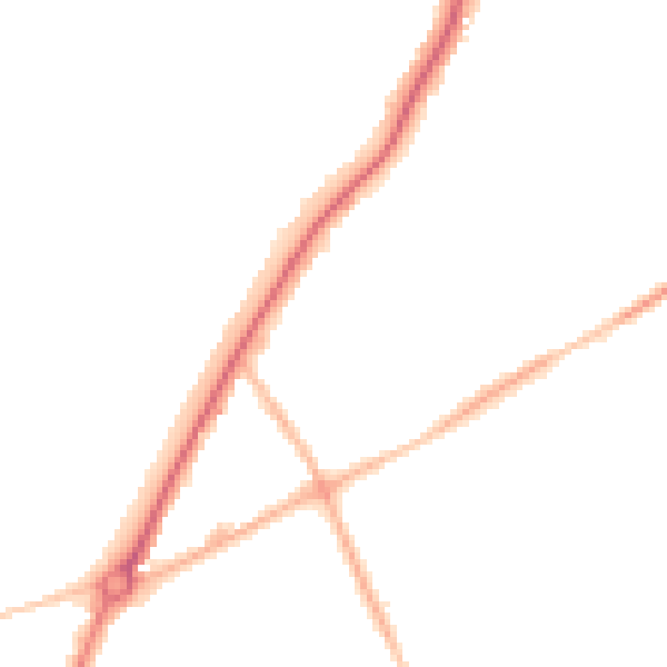 Night-time road noise heatmap for WV11 1AL