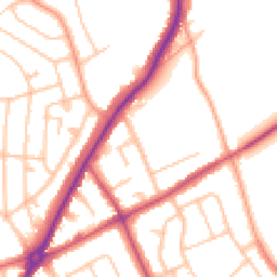 Daytime road noise heatmap for WV11 1AW