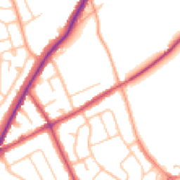 Daytime road noise heatmap for WV11 1AX