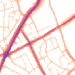 Daytime road noise heatmap for WV11 1AZ