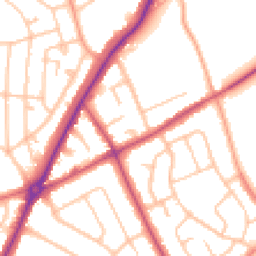 Daytime road noise heatmap for WV11 1BA