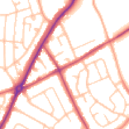Daytime road noise heatmap for WV11 1BB