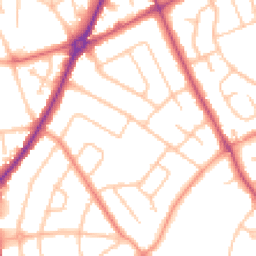 Daytime road noise heatmap for WV11 1DD