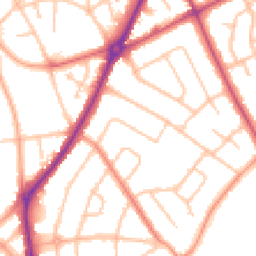 Daytime road noise heatmap for WV11 1DE