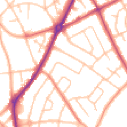 Daytime road noise heatmap for WV11 1DF