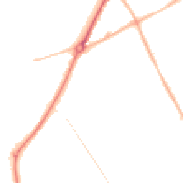 Night-time road noise heatmap for WV11 1DG