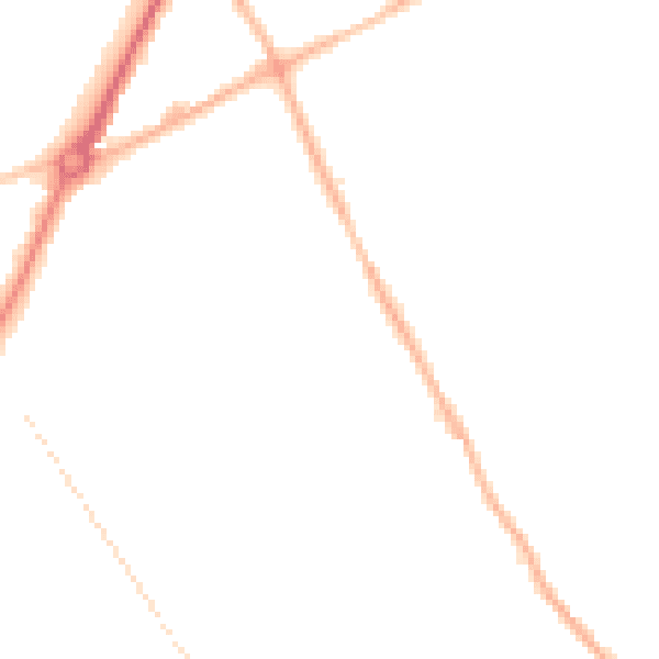 Night-time road noise heatmap for WV11 1DJ