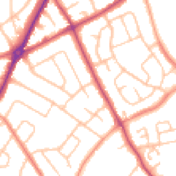 Daytime road noise heatmap for WV11 1DL