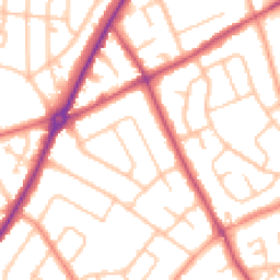 Daytime road noise heatmap for WV11 1DT