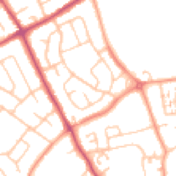 Daytime road noise heatmap for WV11 1ED