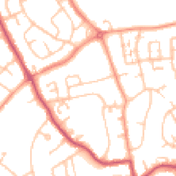 Daytime road noise heatmap for WV11 1LS