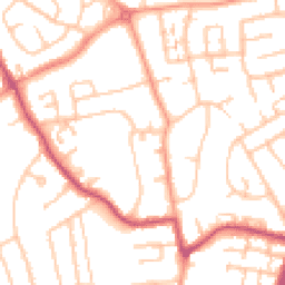 Daytime road noise heatmap for WV11 1NY